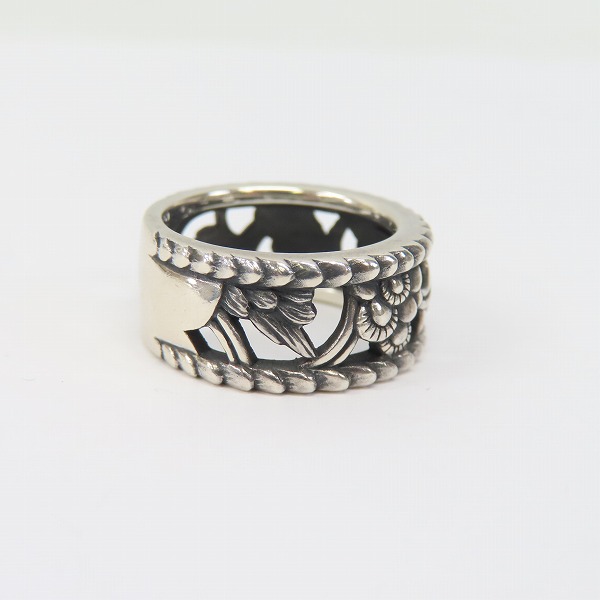 実際に弊社で買取させて頂いた【ギャラ付】Bloody Mary/ブラッディマリー Buddhigt lamp S/ブッディスト ランプ/仏光万華鏡 リング/9号の画像 4枚目