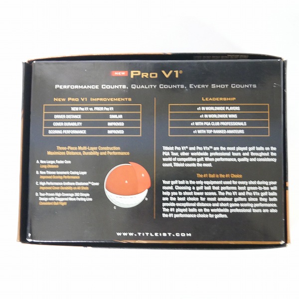 実際に弊社で買取させて頂いた(2)【未使用】Titleist/タイトリスト PRO V1 ゴルフボール 1ダースの画像 3枚目