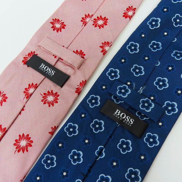 実際に弊社で買取させて頂いたHUGO BOSS/ヒューゴボス 花柄 ネクタイ 2点セットの画像 1枚目