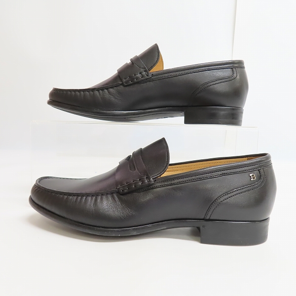 実際に弊社で買取させて頂いたBALLY/バリー TELENACO/20 ワンポイントB レザー ローファー/US8EEEの画像 3枚目