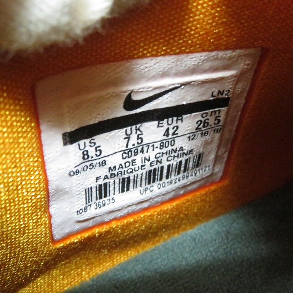 実際に弊社で買取させて頂いたNIKE/ナイキ LEBRON 16 LOW AC/レブロン 16 ロー アトモス CD9471-800 /26.5の画像 5枚目