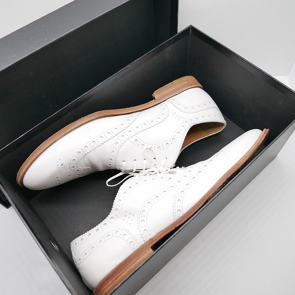 実際に弊社で買取させて頂いたPaul Smith/ポールスミス ビジネスシューズ/ドレスシューズ ウイングチップ ホワイト /9の画像 8枚目