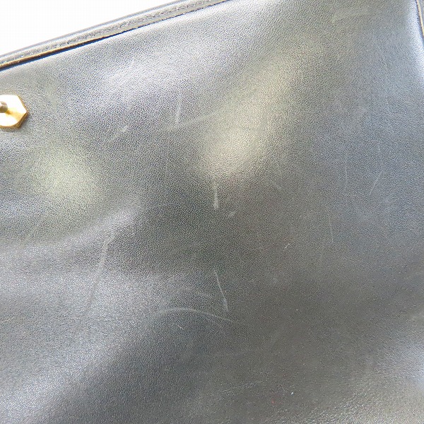 実際に弊社で買取させて頂いた【難有】Christian Dior/クリスチャンディオール レザー セカンドバッグの画像 5枚目