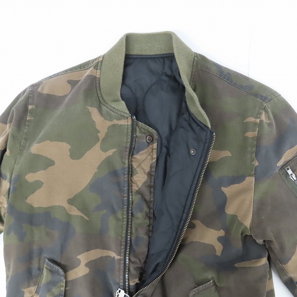 実際に弊社で買取させて頂いたHYDROGEN/ハイドロゲン カモフラ柄 リバーシブル ジップアップ ブルゾン/Sの画像 8枚目