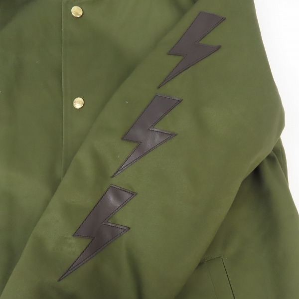 実際に弊社で買取させて頂いたCALEE/キャリー ノーカラー ジャケット レザーパッチ /Lの画像 6枚目