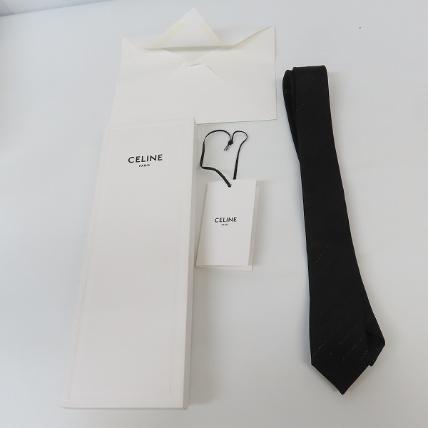 実際に弊社で買取させて頂いたCELINE/セリーヌ ネクタイ ブラックの画像 6枚目