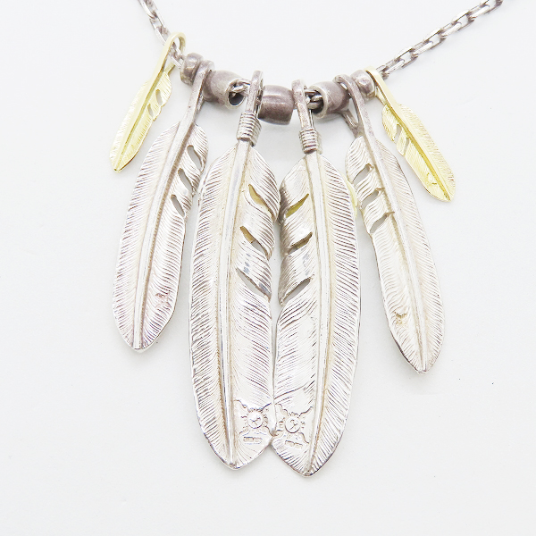 実際に弊社で買取させて頂いた【証明書】FIRST ARROWS/ファーストアローズ K18 ターコイズ フェザーネックレスの画像 2枚目