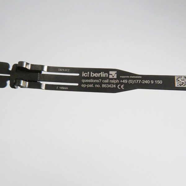 実際に弊社で買取させて頂いたic! berlin/アイシーベルリン S75 tiergarten メガネフレーム/アイウェア/863424の画像 6枚目