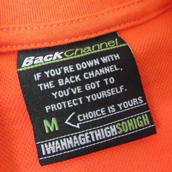 実際に弊社で買取させて頂いたBack Channel/バックチャンネル ジャージー素材 フロントプリント Tシャツ/Mの画像 2枚目