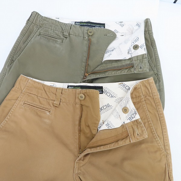 実際に弊社で買取させて頂いたBackChannel/バックチャンネル チノパン カーキ ブラウン 2点セットの画像 2枚目