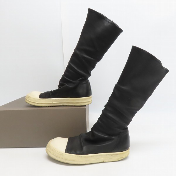 実際に弊社で買取させて頂いたRick Owens/リックオウエンス ラモーンズ ソックススニーカー RU18S5872/42の画像 3枚目