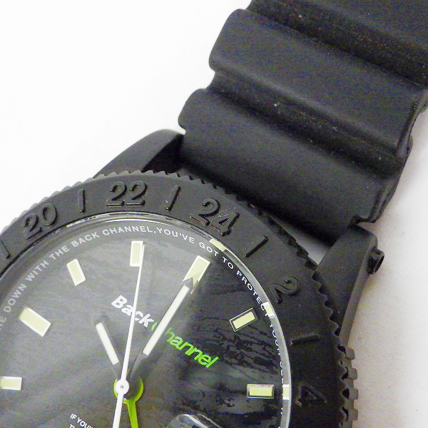 実際に弊社で買取させて頂いたBackChannel/バックチャンネル ラバーベルト 腕時計 Z1001【動作未確認】の画像 5枚目