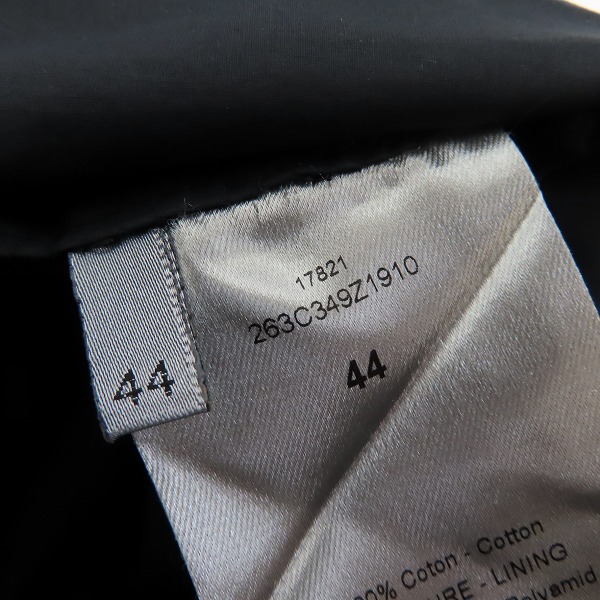実際に弊社で買取させて頂いた【JPタグ】Dior homme/ディオールオム ジップアップ フーディー ロングコート 263C349Z1910/44 の画像 3枚目