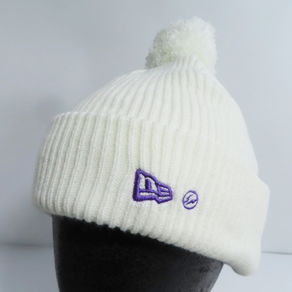 実際に弊社で買取させて頂いた(1)NEW ERA×FRAGMENT DESIGN/ニューエラ×フラグメント デザイン ポンポンニット リブ ホワイト