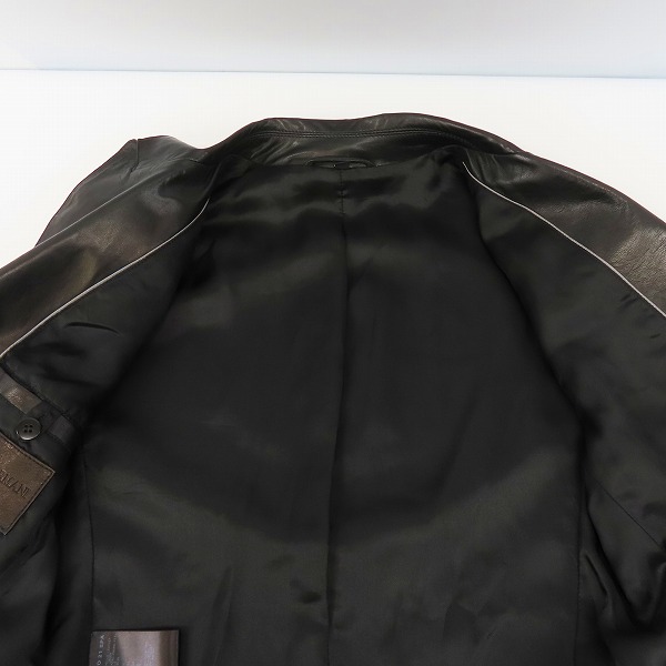 実際に弊社で買取させて頂いた【JPタグ】GIORGIO ARMANI/ジョルジオアルマーニ ラムレザー ジャケット/BORGO 21 SPA/46の画像 6枚目