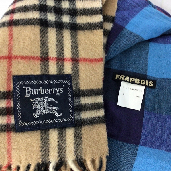 実際に弊社で買取させて頂いた【おまとめ品】FRAPBOIS/フラボア BURBERRY/バーバリー  他 マフラー/ハンカチ/ストール 等の画像 1枚目