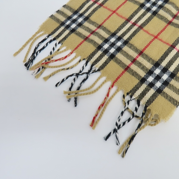 実際に弊社で買取させて頂いたburberrys/バーバリーズ チェック柄 ウールマフラーの画像 4枚目