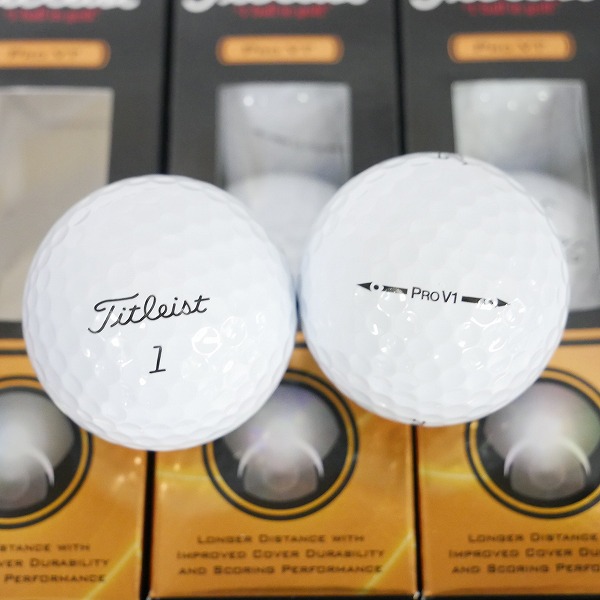 実際に弊社で買取させて頂いた【未使用/オウンネーム含】Titleist/タイトリスト PRO V1/HVC ゴルフボール 1ダースの画像 1枚目