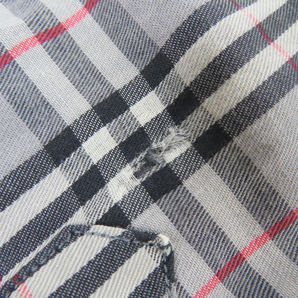 実際に弊社で買取させて頂いたBurberrys/バーバリー チェック ボタンダウンシャツ/43（XL）の画像 7枚目