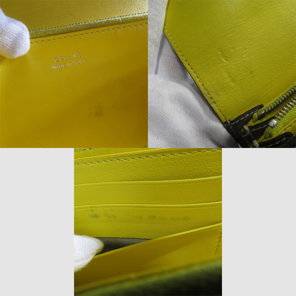 実際に弊社で買取させて頂いたCELINE/セリーヌ ラージフラップ マルチファンクション レザー長財布 101673XFL.0950の画像 4枚目