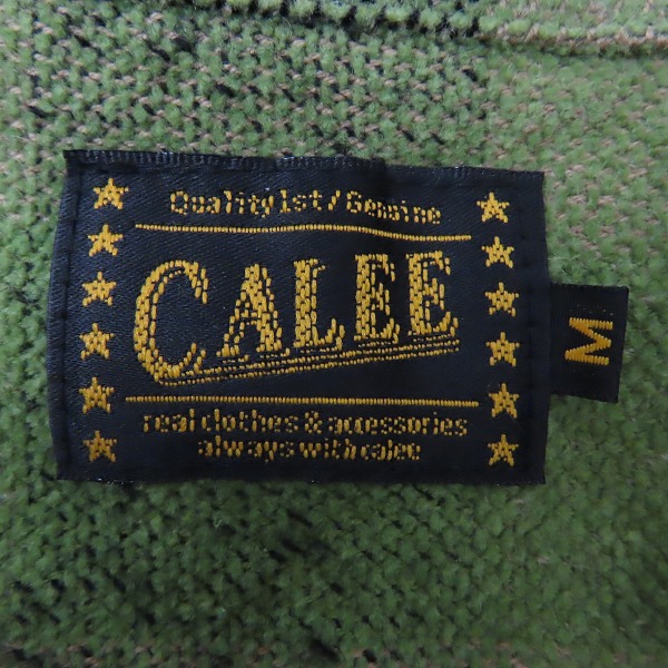 実際に弊社で買取させて頂いたCALEE/キャリー ウール混 コットン ジャケット グリーン/Mの画像 2枚目