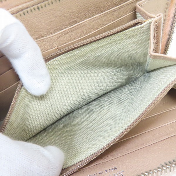 実際に弊社で買取させて頂いたJIMMY CHOO/ジミーチュウ スタースタッズ レザー ラウンドファスナー長財布の画像 4枚目