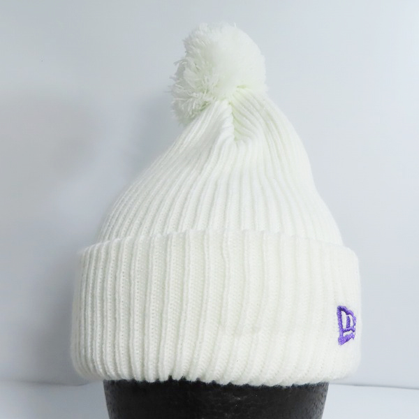 実際に弊社で買取させて頂いた(2)NEW ERA×FRAGMENT DESIGN/ニューエラ×フラグメント デザイン ポンポンニット リブ ホワイト の画像 1枚目