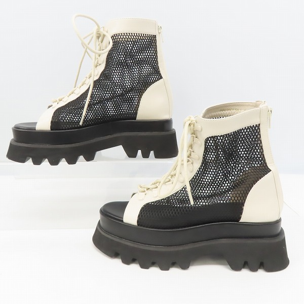 実際に弊社で買取させて頂いたHARE/ハレ レースアップメッシュブーサン ホワイト/ブラック HAL08015KL/Lの画像 3枚目