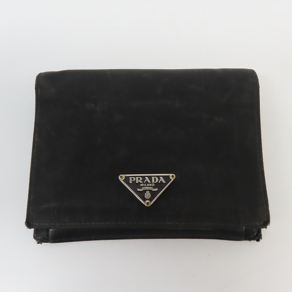 実際に弊社で買取させて頂いた【難あり】PRADA/プラダ サフィアーノ レザー 二つ折りコンパクトウォレット/財布