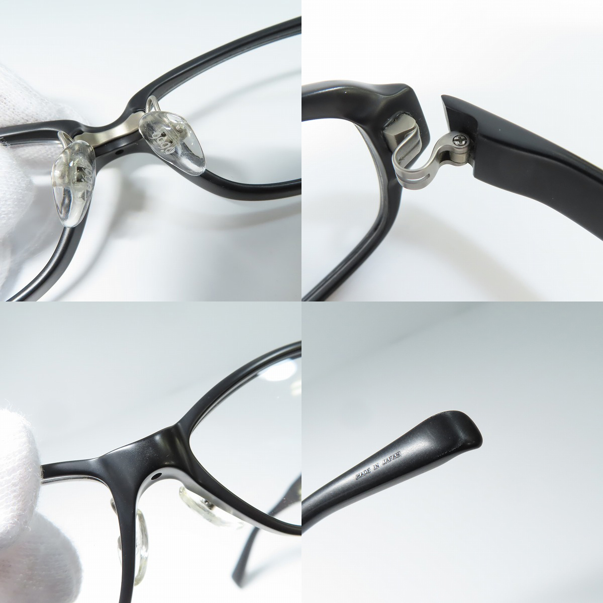 実際に弊社で買取させて頂いた999.9/フォーナインズ メガネ/眼鏡フレーム NP-16/黒の画像 7枚目