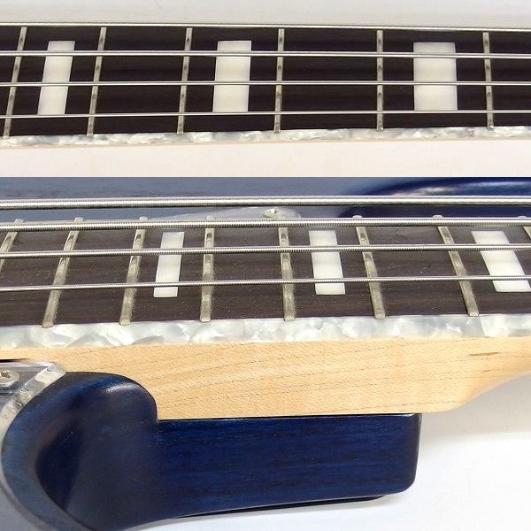 実際に弊社で買取させて頂いた★【難有り】Bacchus/バッカス WOODLINE WL4DX-ASH BLUE/OIL ジャズベースType 4弦エレキベース 日本製 ギグケース付の画像 4枚目
