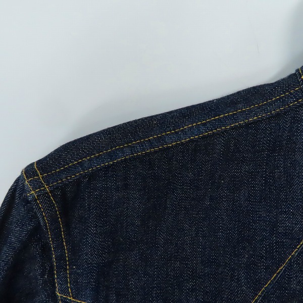 実際に弊社で買取させて頂いたTHE FLAT HEAD/フラットヘッド ウエスタンデニムシャツ 75151 /36の画像 6枚目