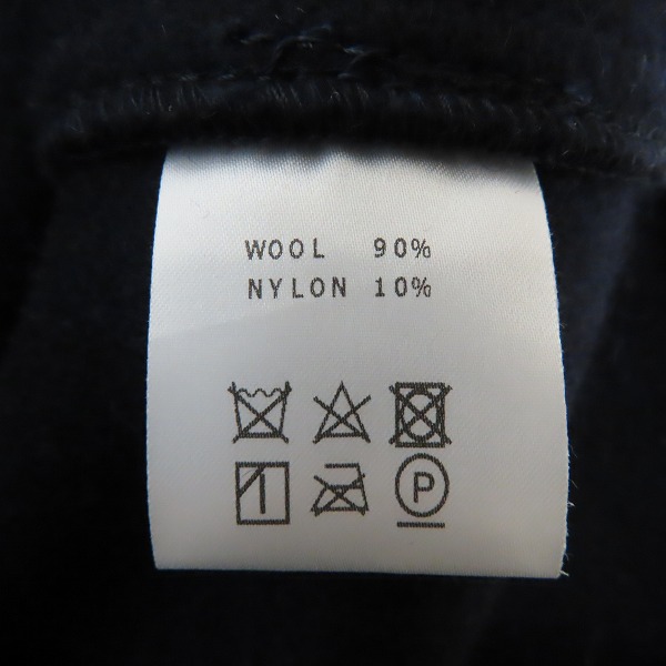 実際に弊社で買取させて頂いたCALEE/キャリー ジップアップメルトンジャケット ネイビー/Lの画像 3枚目