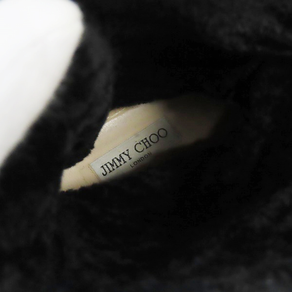 実際に弊社で買取させて頂いたJIMMY CHOO/ジミーチュウ ムートン ブーツ ブラック/39.5の画像 6枚目