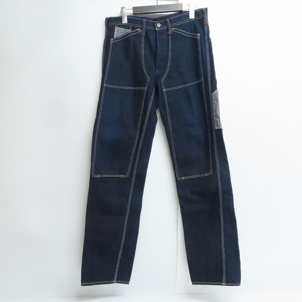 実際に弊社で買取させて頂いたTHE FLAT HEAD/フラットヘッド ヒッコリーストライプ 切返し ダブルニーペインターパンツ PN-10W/32