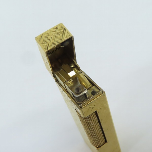 実際に弊社で買取させて頂いたdunhill/ダンヒル サイドローラー ガスライター ゴールドの画像 4枚目
