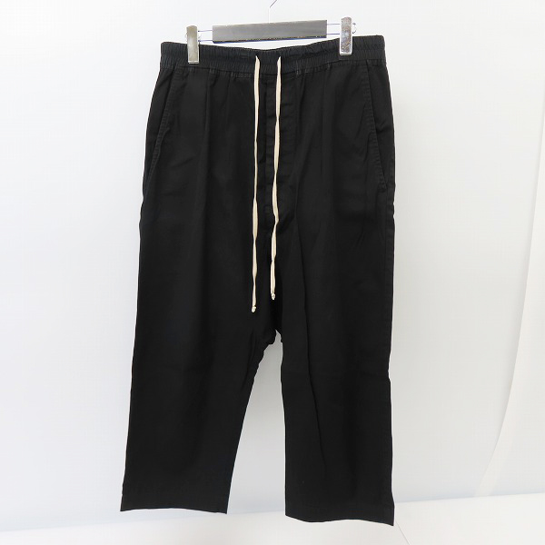 実際に弊社で買取させて頂いたRick Owens/リックオウエンス ドローストリングクロップドパンツ RU18S5381-TE ブラック/50
