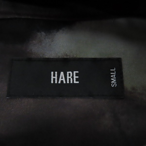 実際に弊社で買取させて頂いたHARE/ハレ 比翼ボタン マーブル シャツ HA020251TR/Sの画像 3枚目