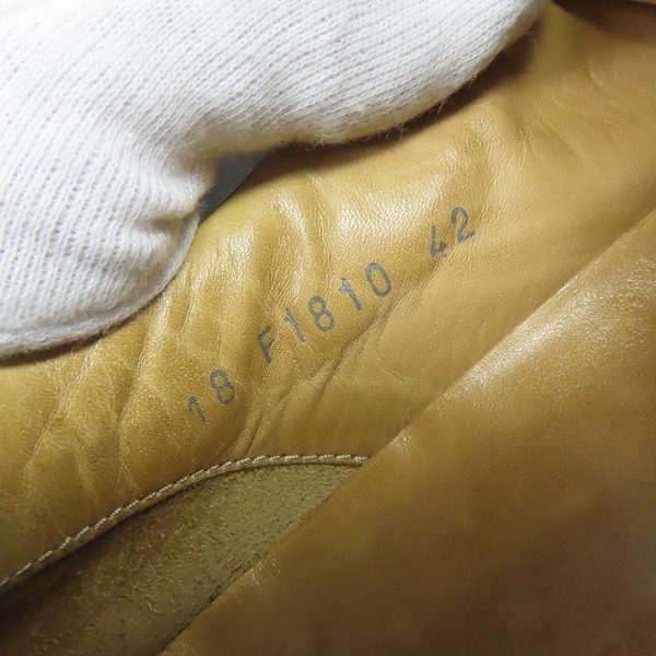 実際に弊社で買取させて頂いたRick Owens/リックオウエンス Oblique Lace Up Runner レザースニーカー RU18F1810/42の画像 5枚目