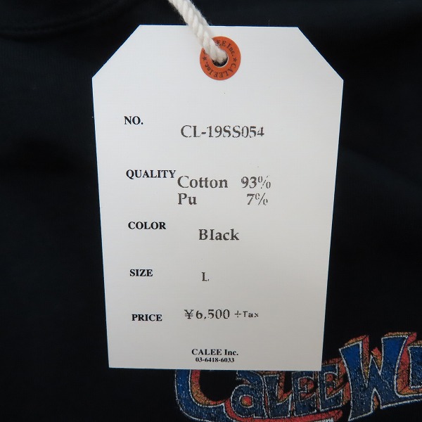 実際に弊社で買取させて頂いた【未使用】CALEE/キャリー 19SS S/S BOAR Tee 半袖Tシャツ CL-19SS054/Lの画像 4枚目