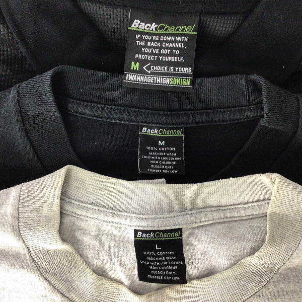 実際に弊社で買取させて頂いた【おまとめ品】BackChannel/バックチャンネル Tシャツ/カットソー/ポロシャツ 等の画像 1枚目