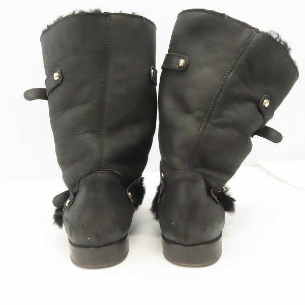 実際に弊社で買取させて頂いたJIMMY CHOO/ジミーチュウ ムートン ブーツ ブラック/39.5の画像 1枚目