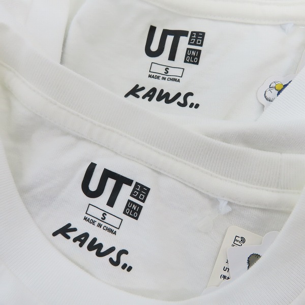 実際に弊社で買取させて頂いた(1)【未使用】UT×KAWS/ユーティー×カウズ Tシャツ 4点セットの画像 4枚目