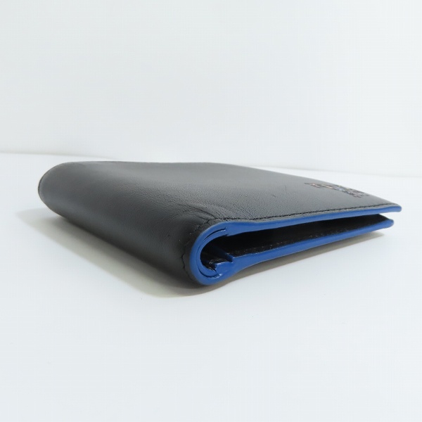 実際に弊社で買取させて頂いたPS Paul Smith/ピーエスポールスミス マルチカラーゼブラ 牛革 二つ折り財布 BYP-013の画像 2枚目