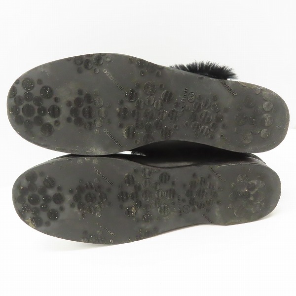 実際に弊社で買取させて頂いたJIMMY CHOO/ジミーチュウ ムートン ブーツ ブラック/39.5の画像 2枚目