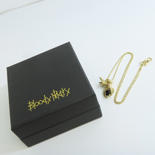 実際に弊社で買取させて頂いたBloodyMary/ブラッディマリー K18 グロウペンダント w/オニキスの画像 9枚目