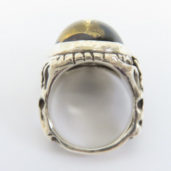 実際に弊社で買取させて頂いたALEX STREETER/アレックスストリーター エンジェルハートリング スカラベ K18/シルバー シャドウスター 18号の画像 5枚目