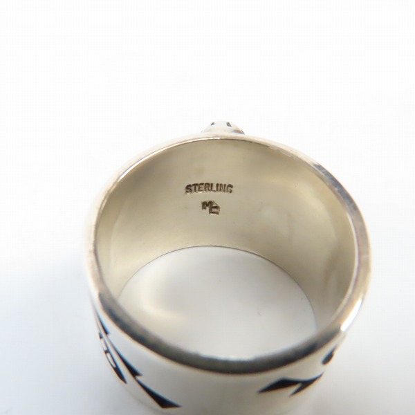 実際に弊社で買取させて頂いたHopi/ホピ族 Marcus Coochwikvia/マーカス クーチウクヴィア作 ベアークロー/ターコイズ リング 22号の画像 6枚目