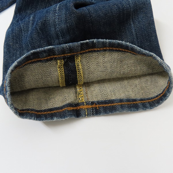 実際に弊社で買取させて頂いたHYDROGEN/ハイドロゲン スカルボタンフライ ダメージ加工 ストレッチデニムパンツ 063005/33の画像 6枚目