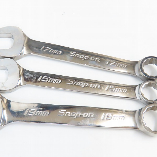 実際に弊社で買取させて頂いたSnap-on/スナップオン 12角/10～19mm ショートコンビネーションレンチ OEXM10B～OEXM19B 10本セットの画像 2枚目